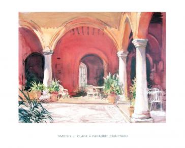 Parador Courtyard by Timothy J. Clark