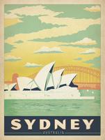 Vintage Advertising, Sydney Opera House, Australia by Al Joeand