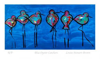 Blue Oyster Catchers by Louise Stewart-Brown