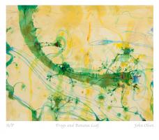 Frogs and Banana Leaf by John Olsen
