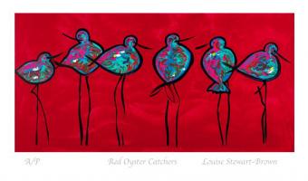 Red Oyster Catchers by Louise Stewart-Brown