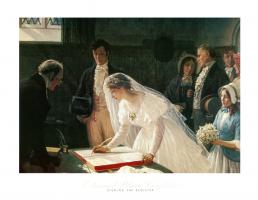 Signing the Register by Edmund Blair Leighton