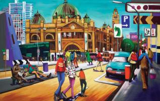 Flinders Street Hub by Donald James Waters