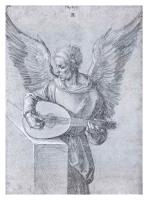 Winged Man Playing Lute by Albrecht Dürer